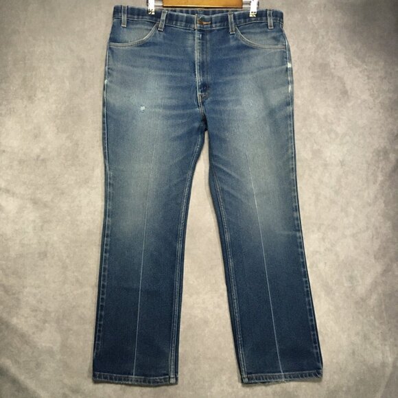 Vintage Levis Mens Straight Fit Blue Jeans size 36 to 38x30 Stretch‎ Denim Pants - Picture 4 of 16